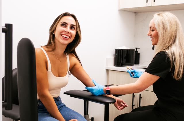 A comfortable blood draw for a hormone panel