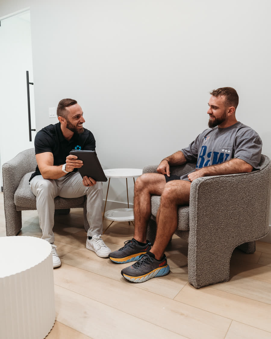 A Relive Health provider consults with a patient